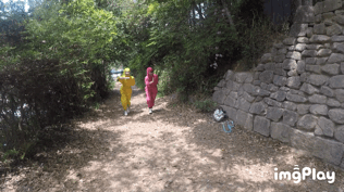 忍術村石垣上り